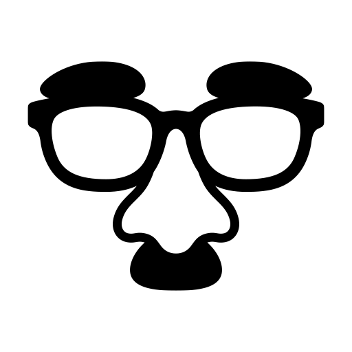 おもしろメガネのピクトグラム、アイコン、イラストの無料（フリー）素材（SVG/JPG/PNG）
