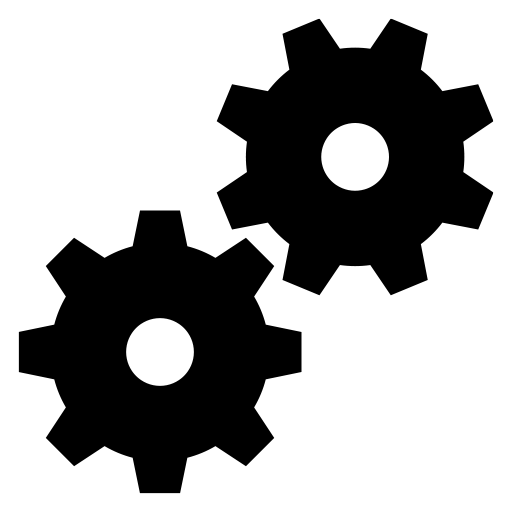 歯車のピクトグラム、アイコン、イラストの無料（フリー）素材（SVG/JPG/PNG）