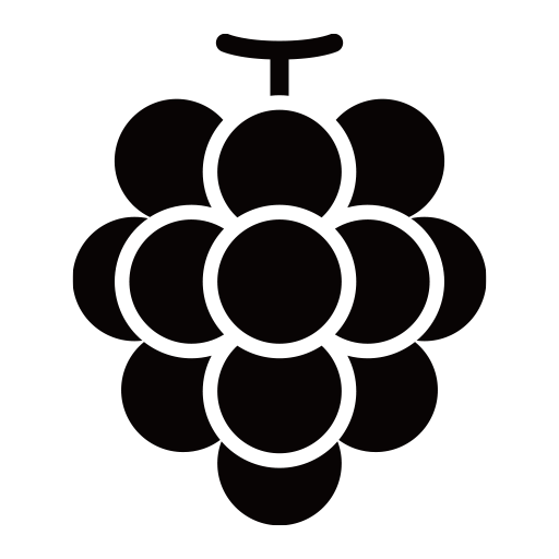 ぶどうのピクトグラム、アイコン、イラストの無料（フリー）素材（SVG/JPG/PNG）