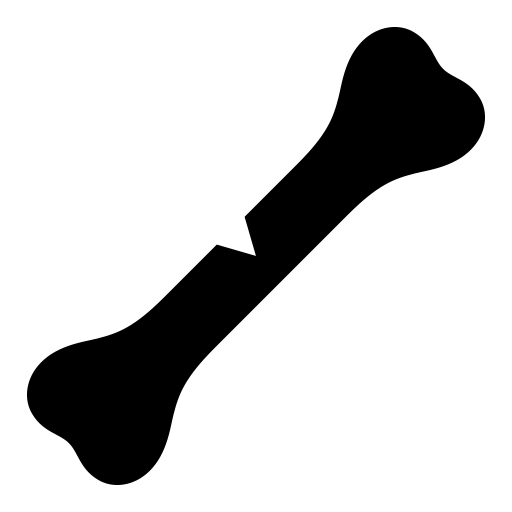 不全骨折のピクトグラム、アイコン、イラストの無料（フリー）素材（SVG/JPG/PNG）