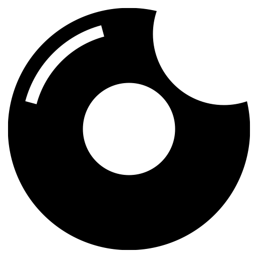 食べかけのドーナツのピクトグラム、アイコン、イラストの無料（フリー）素材（SVG/JPG/PNG）