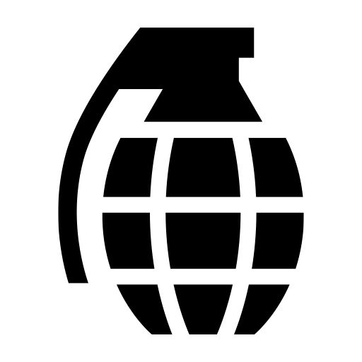 手榴弾のピクトグラム、アイコン、イラストの無料（フリー）素材（SVG/JPG/PNG）