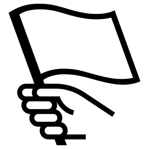 旗を持っている手のピクトグラム、アイコン、イラストの無料（フリー）素材（SVG/JPG/PNG）