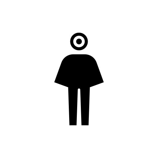 一つ目小僧のピクトグラム、アイコン、イラストの無料（フリー）素材（SVG/JPG/PNG）