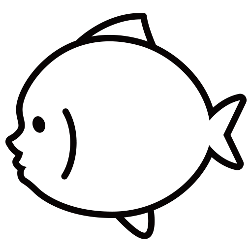 人面魚のピクトグラム、アイコン、イラストの無料（フリー）素材（SVG/JPG/PNG）