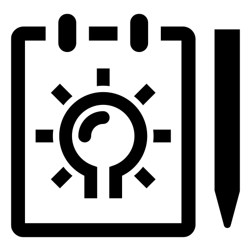 アイデア帳のピクトグラム、アイコン、イラストの無料（フリー）素材（SVG/JPG/PNG）