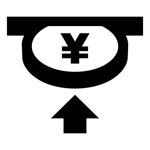 コイン投入のピクトグラム、アイコン、イラストの無料（フリー）素材（SVG/JPG/PNG）