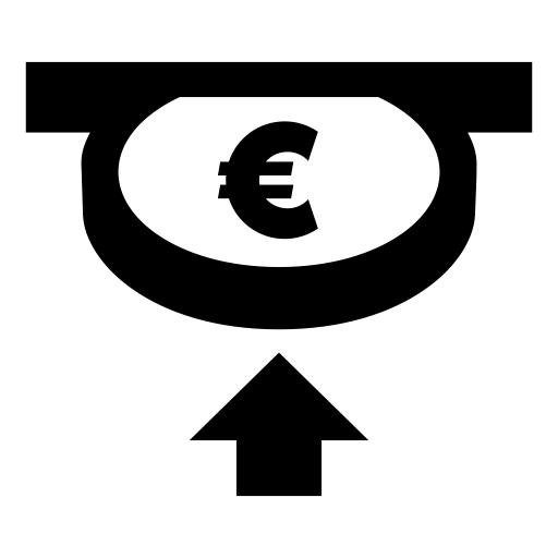 コイン投入のピクトグラム、アイコン、イラストの無料（フリー）素材（SVG/JPG/PNG）