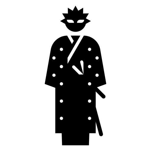 傾奇者のピクトグラム、アイコン、イラストの無料（フリー）素材（SVG/JPG/PNG）