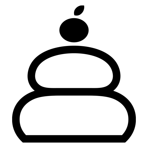 鏡餅のピクトグラム、アイコン、イラストの無料（フリー）素材（SVG/JPG/PNG）