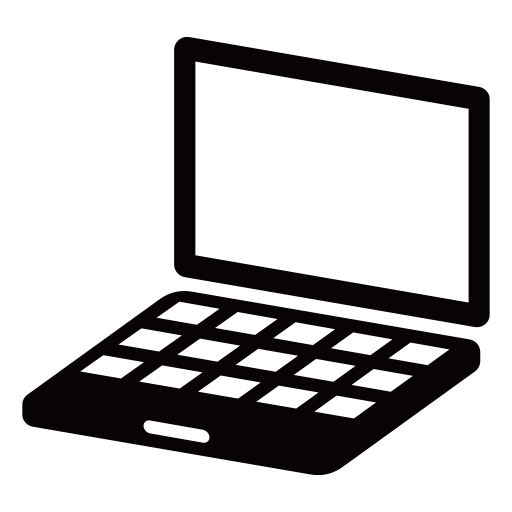 ノートパソコンのピクトグラム、アイコン、イラストの無料（フリー）素材（SVG/JPG/PNG）