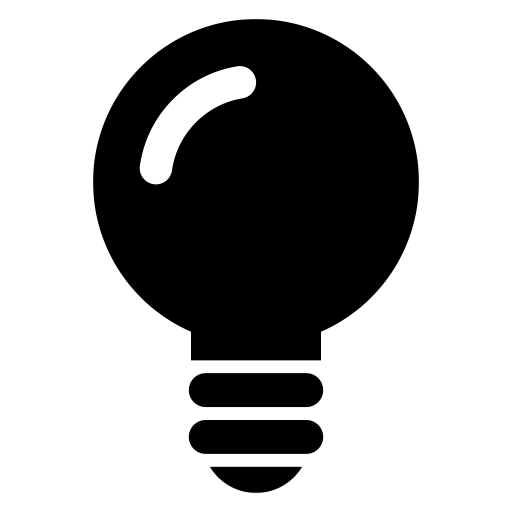 電球のピクトグラム、アイコン、イラストの無料（フリー）素材（SVG/JPG/PNG）