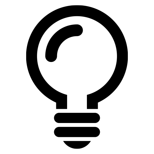 電球のピクトグラム、アイコン、イラストの無料（フリー）素材（SVG/JPG/PNG）