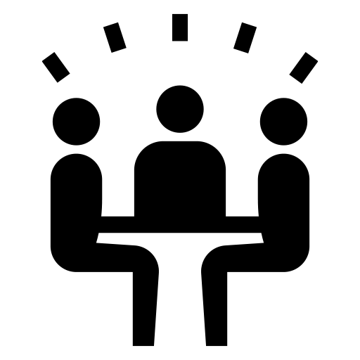 盛り上がっている会議のピクトグラム、アイコン、イラストの無料（フリー）素材（SVG/JPG/PNG）