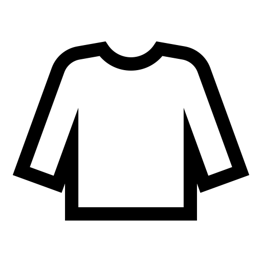 ロングスリーブTシャツのピクトグラム、アイコン、イラストの無料（フリー）素材（SVG/JPG/PNG）