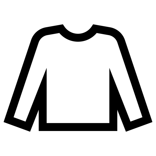 ロングスリーブTシャツのピクトグラム、アイコン、イラストの無料（フリー）素材（SVG/JPG/PNG）