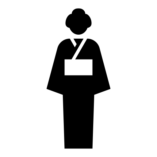 町娘のピクトグラム、アイコン、イラストの無料（フリー）素材（SVG/JPG/PNG）