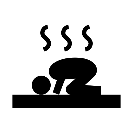 狂気の土下座のピクトグラム、アイコン、イラストの無料（フリー）素材（SVG/JPG/PNG）