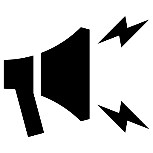 拡声器のピクトグラム、アイコン、イラストの無料（フリー）素材（SVG/JPG/PNG）