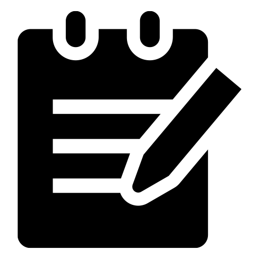 メモのピクトグラム、アイコン、イラストの無料（フリー）素材（SVG/JPG/PNG）