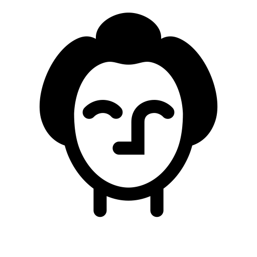 日本髪のピクトグラム、アイコン、イラストの無料（フリー）素材（SVG/JPG/PNG）