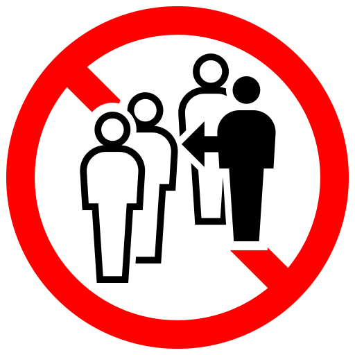 横入り禁止のピクトグラム、アイコン、イラストの無料（フリー）素材（SVG/JPG/PNG）