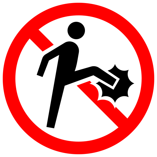 破壊行為禁止のピクトグラム、アイコン、イラストの無料（フリー）素材（SVG/JPG/PNG）