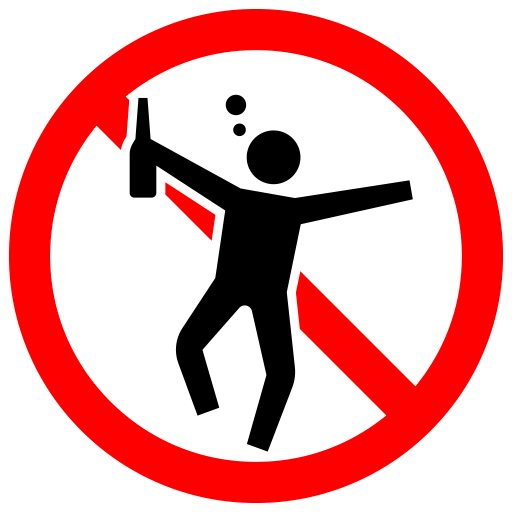 酔っ払い禁止のピクトグラム、アイコン、イラストの無料（フリー）素材（SVG/JPG/PNG）