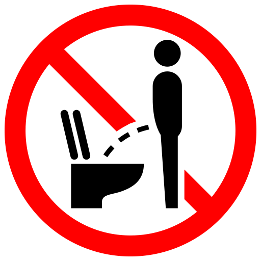 立小便禁止のピクトグラム、アイコン、イラストの無料（フリー）素材（SVG/JPG/PNG）