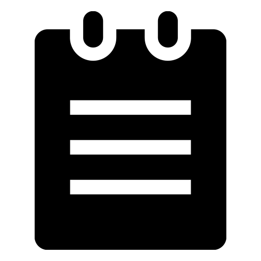 メモ帳のピクトグラム、アイコン、イラストの無料（フリー）素材（SVG/JPG/PNG）