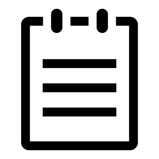 メモ帳のピクトグラム、アイコン、イラストの無料（フリー）素材（SVG/JPG/PNG）