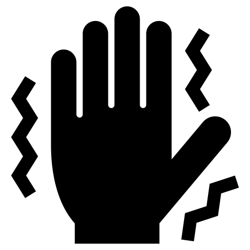 手の痺れのピクトグラム、アイコン、イラストの無料（フリー）素材（SVG/JPG/PNG）