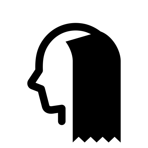 落武者ヘアのピクトグラム、アイコン、イラストの無料（フリー）素材（SVG/JPG/PNG）