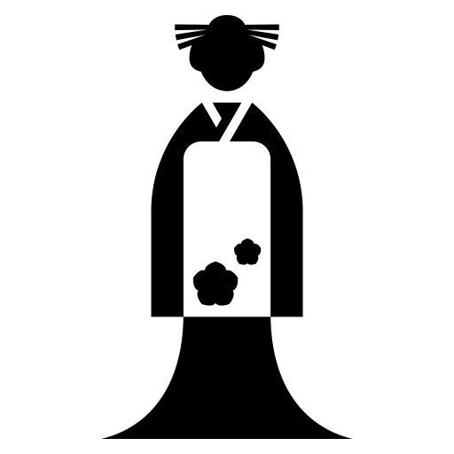 花魁のピクトグラム、アイコン、イラストの無料（フリー）素材（SVG/JPG/PNG）