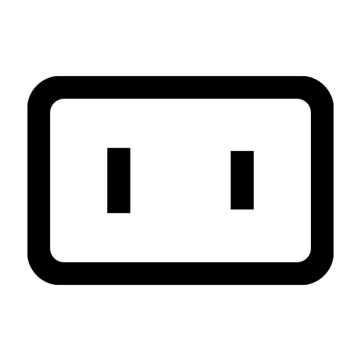 コンセント（Aタイプ）のピクトグラム、アイコン、イラストの無料（フリー）素材（SVG/JPG/PNG）