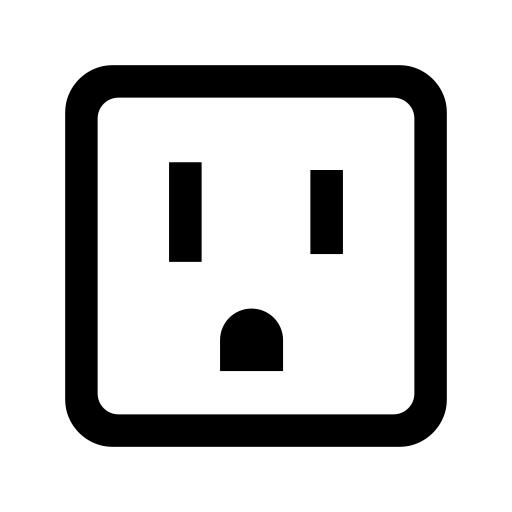 コンセント（Bタイプ）のピクトグラム、アイコン、イラストの無料（フリー）素材（SVG/JPG/PNG）