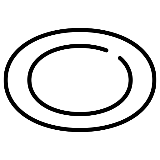 楕円皿のピクトグラム、アイコン、イラストの無料（フリー）素材（SVG/JPG/PNG）