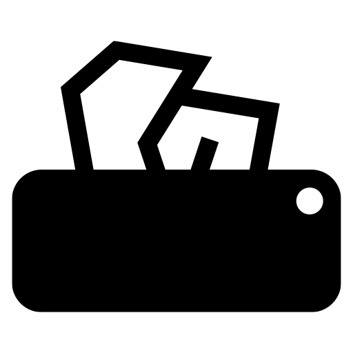 紙詰まりしたプリンターのピクトグラム、アイコン、イラストの無料（フリー）素材（SVG/JPG/PNG）