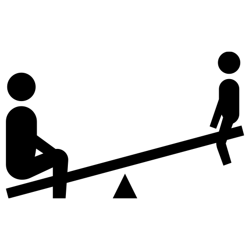 シーソーをしている親子のピクトグラム、アイコン、イラストの無料（フリー）素材（SVG/JPG/PNG）