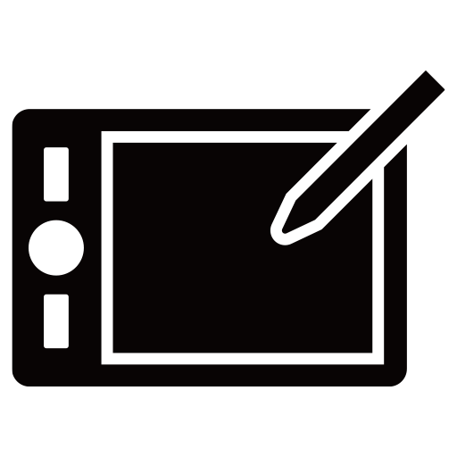 ペンタブレットのピクトグラム、アイコン、イラストの無料（フリー）素材（SVG/JPG/PNG）