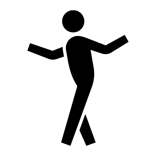 バランスをとっている人のピクトグラム、アイコン、イラストの無料（フリー）素材（SVG/JPG/PNG）