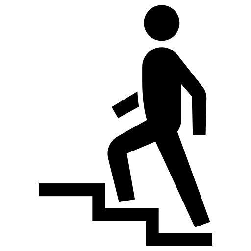 階段を上っている人のピクトグラム、アイコン、イラストの無料（フリー）素材（SVG/JPG/PNG）
