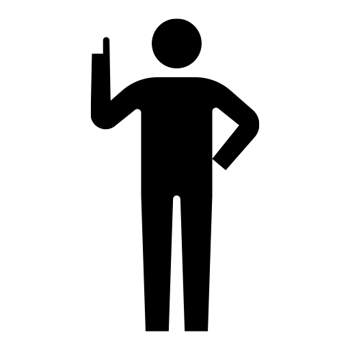 ひらめいた人のピクトグラム、アイコン、イラストの無料（フリー）素材（SVG/JPG/PNG）