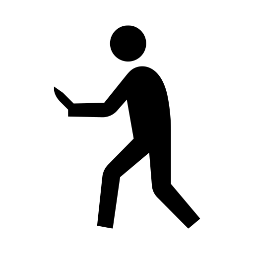 ナイフを構える人のピクトグラム、アイコン、イラストの無料（フリー）素材（SVG/JPG/PNG）