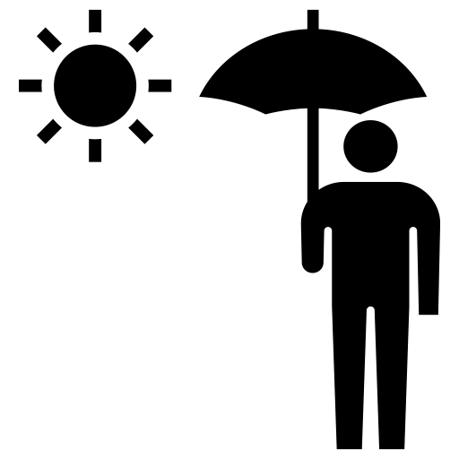 傘をさしている人のピクトグラム、アイコン、イラストの無料（フリー）素材（SVG/JPG/PNG）
