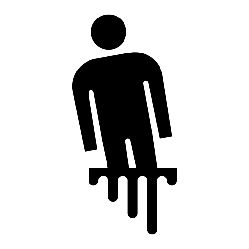 溶けている人のピクトグラム、アイコン、イラストの無料（フリー）素材（SVG/JPG/PNG）