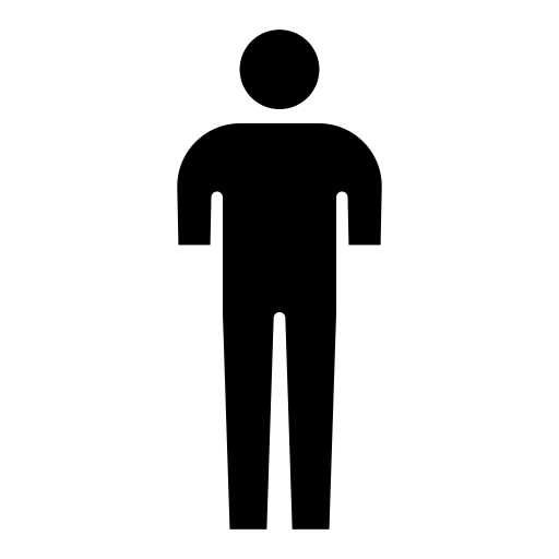 両腕の前腕を欠損した人のピクトグラム、アイコン、イラストの無料（フリー）素材（SVG/JPG/PNG）