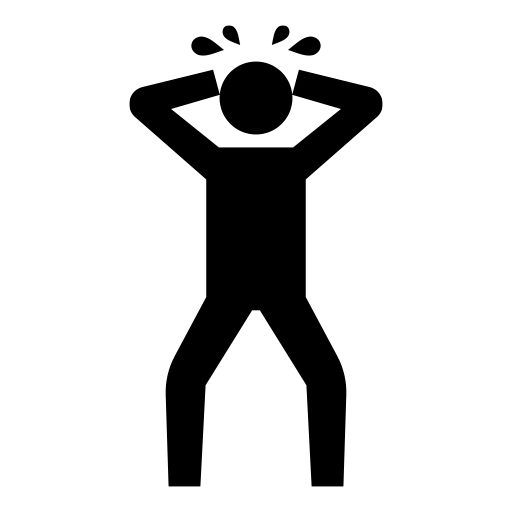 パニックになっている人のピクトグラム、アイコン、イラストの無料（フリー）素材（SVG/JPG/PNG）