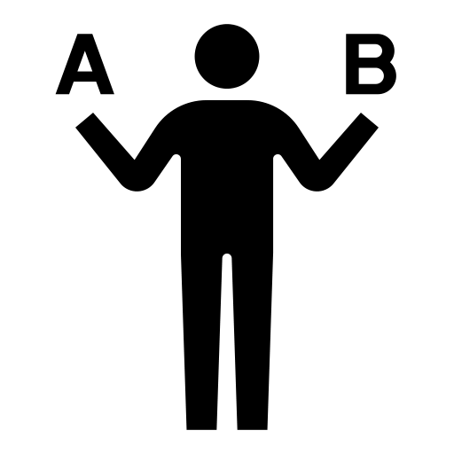 選択肢を提示している人のピクトグラム、アイコン、イラストの無料（フリー）素材（SVG/JPG/PNG）