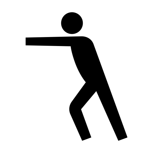 押している人のピクトグラム、アイコン、イラストの無料（フリー）素材（SVG/JPG/PNG）